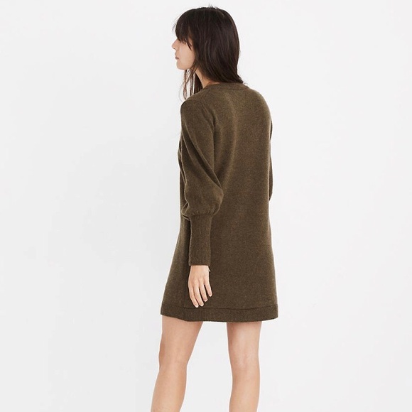 madewell bubble sleeve sweatshirt dress